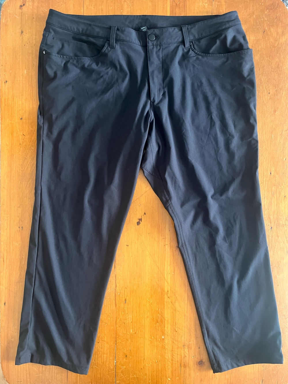 Lululemon Men’s ABC Warpstreme Black Pants 38x28